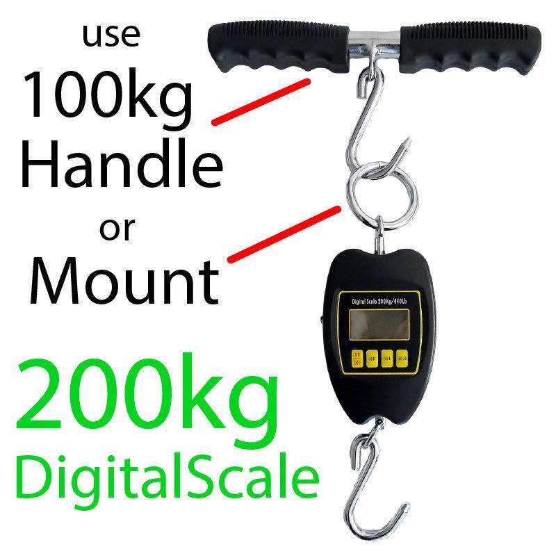 200kg 50g High Quality Portable Electronic Digital Weighing Travel Luggage Hanging Fishing Crane Scale with Hook Promotion