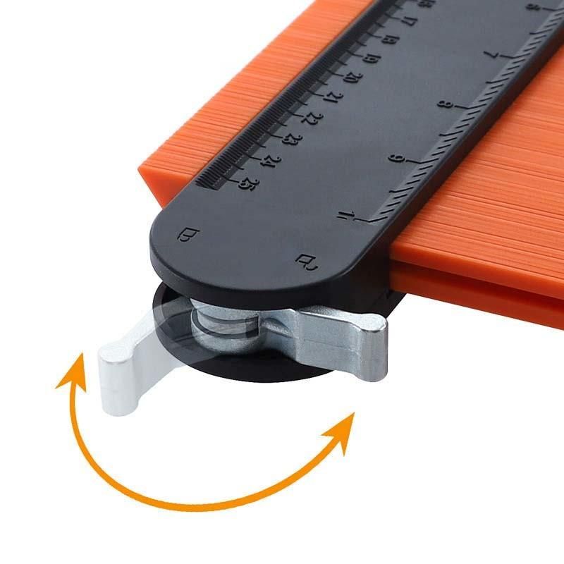 5 Inch/10 Inch Set Widening Self-Locking Contour Gauge Radian Ruler Copying Gauge Extractor Six-Fold Ruler with Tool Kit