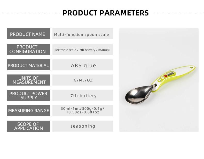 Stainless Spoon LCD Digital Kitchen Weighing Scale 300g 0.1g