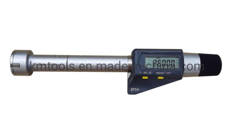 25-30mm Digital Three Point Internal Micrometer with IP54 Protection Degree