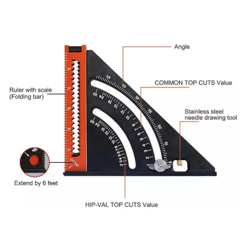 6 Inch Extendable Rafter/Carpenters Square (FX-S22)