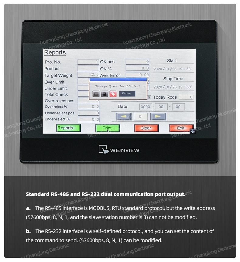 Good Speed High Accuracy Dynamic Checkweigher Check Weighing Scale