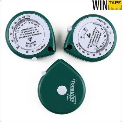 1.5 Meters Green Personalized Logo Mini Body BMI Measuring Tape