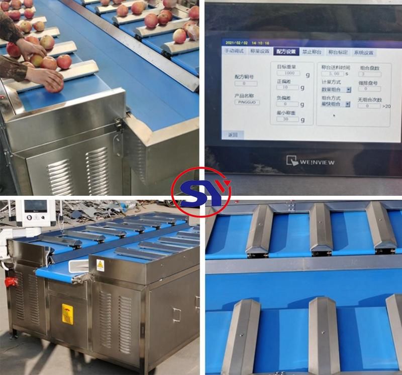 High Precious 12heads Target Weight Combination Scale Weigher for Prepackaging Fruit/Vegetable