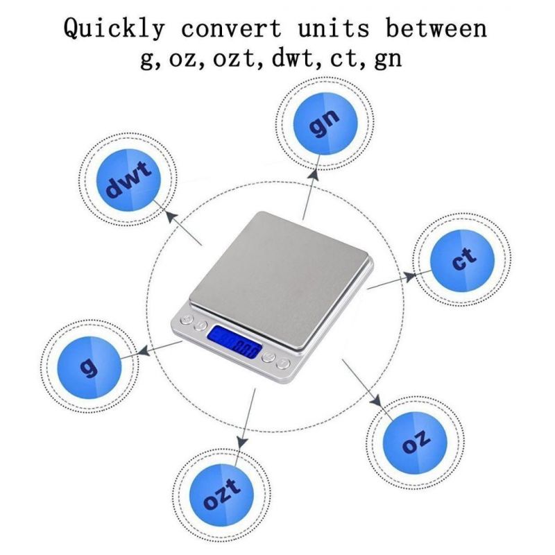 High Precision Stainless Steel Digital Food Scale Jewelry Balance/Digital Pocket Scale Electrical Weighting Scale