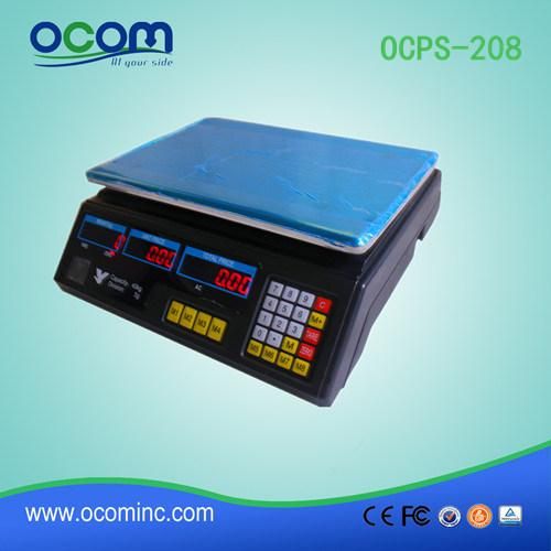 30kg 35kg 40kg Electronic Weighing Computing Price Scale (OCPS-208)