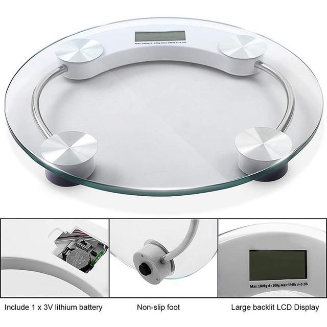 Body Scales 180kgs Circular 33cm Diameter Big Size Weighting Scales