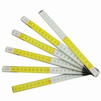 Double Color German Type Beech Wooden Ruler 2 Meter 10 Folds Mte4003