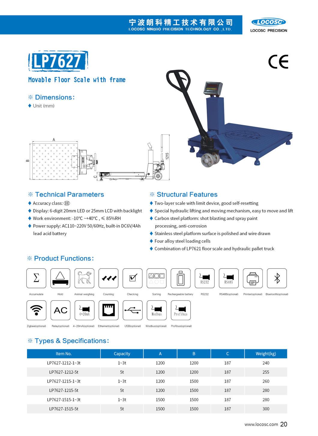 LCD Display Digital Weighing Floor Scale