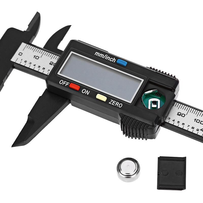 150mm 6" LCD Digital Electronic Carbon Fiber Vernier Caliper Gauge Micrometer Electronic Measuring Hand Tool Set Free Shipping
