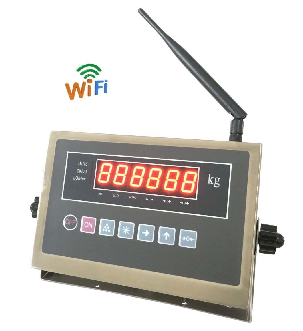 304 Stainless Steel Housing 6-Digital LED Display Wireless Function Indicators Used for Electronic Platform and Weighing Scales (XK315A1-RB-WiFi)