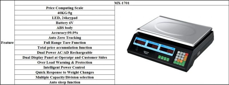 Weighing Electronic Digital Platform Scale Price Computing Scale