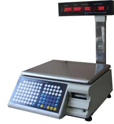Contact to Computer LED Display Label Printing Scale Supermarket Label Printing Barcode Scale