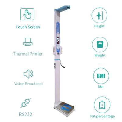 500kg Coin Operation Weight and Height Scale with BMI and Fat Measurement