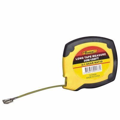30m ABS Fast Rewinding Long Steel Tape Measure with Double Marked Blade