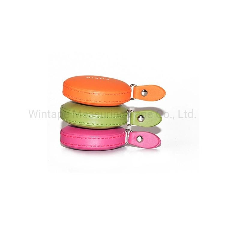 High Quality Colorful Mini artificial Leather Wrap Measuring Tape