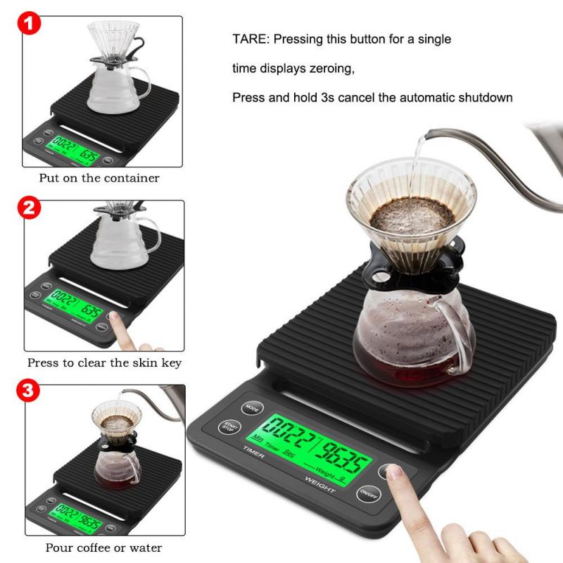 Electronic Balance Kitchen Coffee Timing Scales