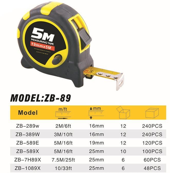 3m 5m ABS Automatic Button Precision Steel Tape Measure