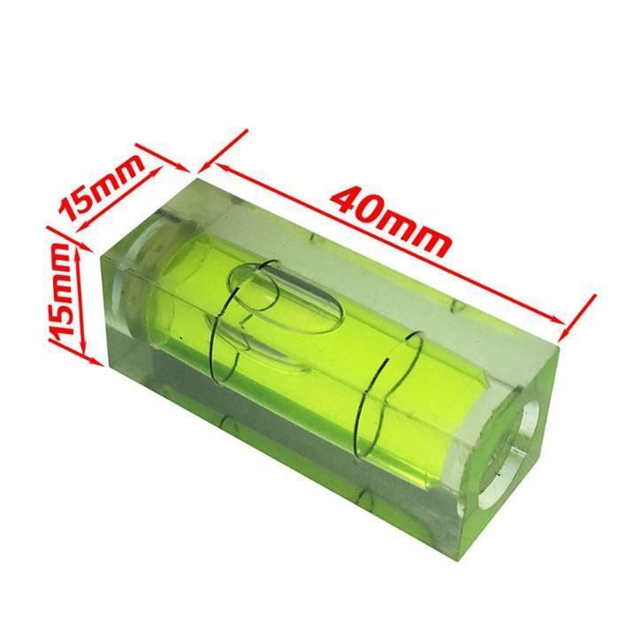 Bubble Level Round Green Tubular Glass Spirit Bubble Level Vial