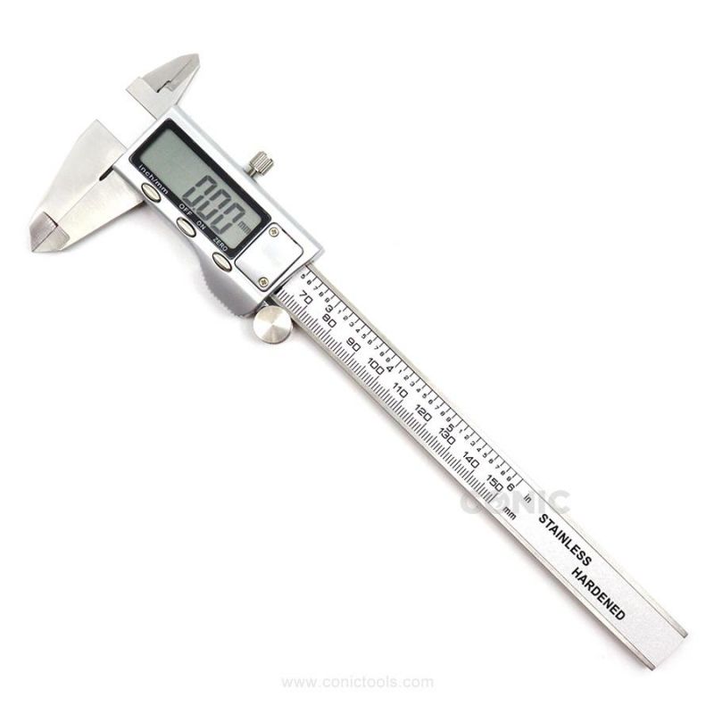 DIN862 150mmx0.01mm Stainless Steel Metal Case Digital Vernier Calipers