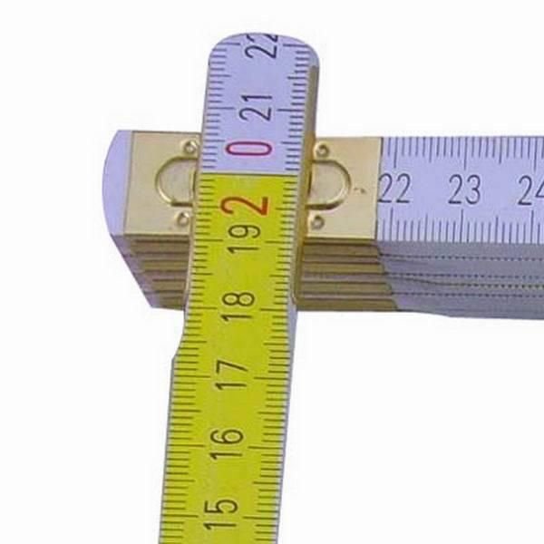 Double Color German Type Beech Wooden Ruler 2 Meter 10 Folds Mte4003