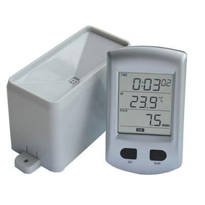 Rain Gauge Meter with Temperature &amp; Radio Cotrolled Clock (AW011)