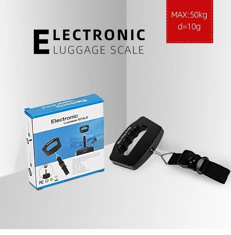 Electronic Digital 50kg/10g Fish Hook Hanging Luggage Scale
