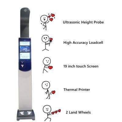 Electronic Coin Operation Height and Weight BMI Scale for Human