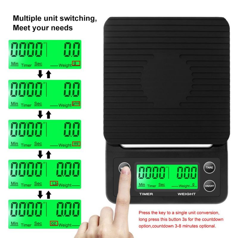 Electronic Balance Kitchen Coffee Timing Scales