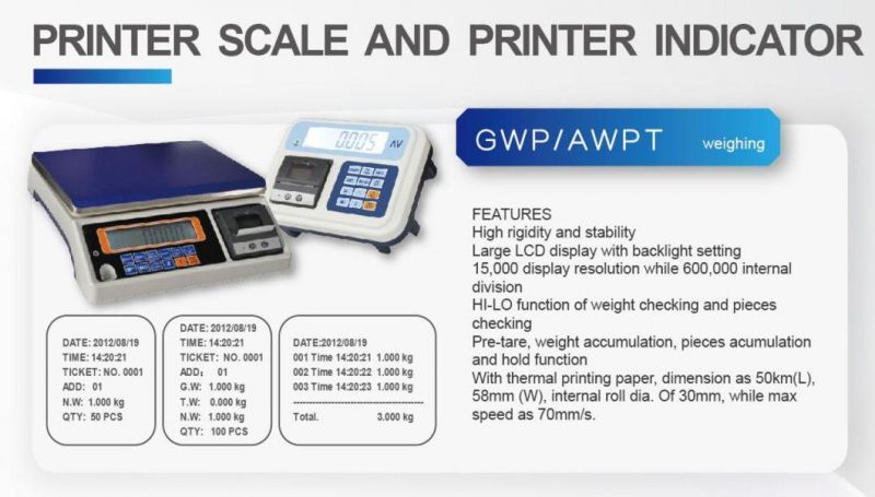 Industrial Printing Weighing Indicator LCD Display