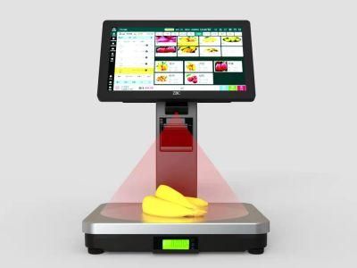 Ai Dual Touch Screen 15.6&prime; &prime; POS Scale with Ai Camera for Fresh Food Market