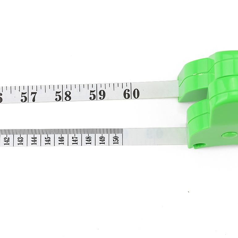 60 Inch 1.5m Green Plastic Retractable Body Waist Tape Measure