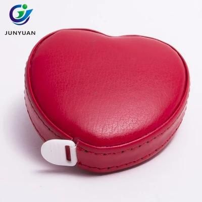 Wholesale Heart Shape PU Leather Custom Tape Measure Tape as Christmas Presents