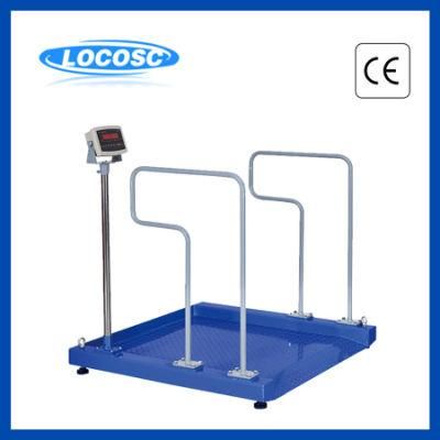 Movable Wheelchair Electronic Weighing Scale with LCD Display