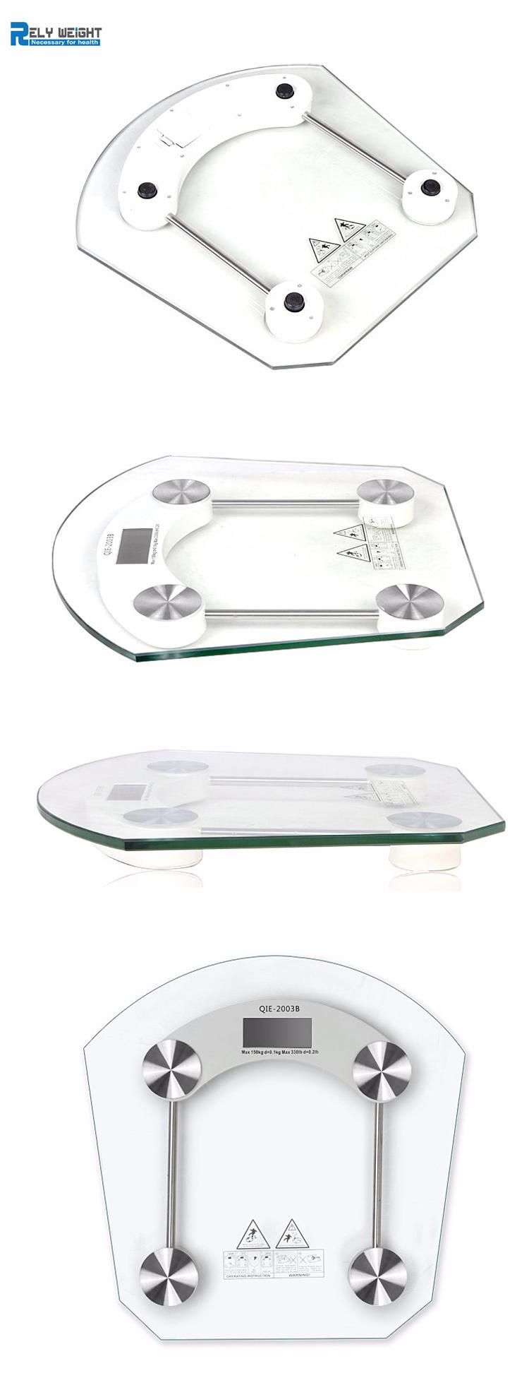 High Quality Classic Model Tempered Glass Smart Digital Bathroom Weighing Scale