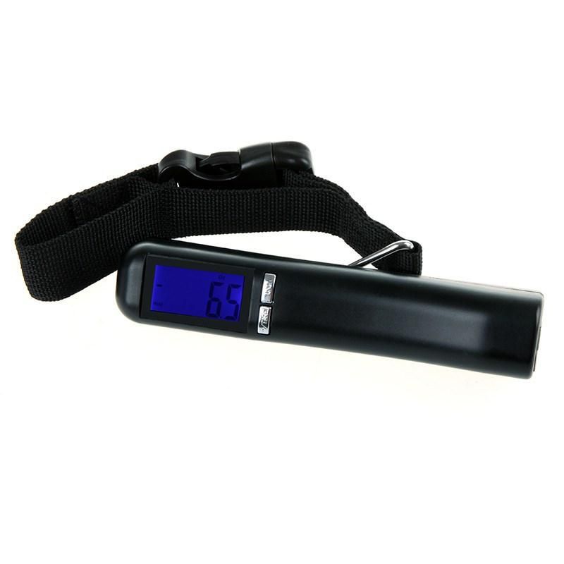 10g/40kg Hanging Luggage Weight Balance Black Fishing Hook Weighing Scale