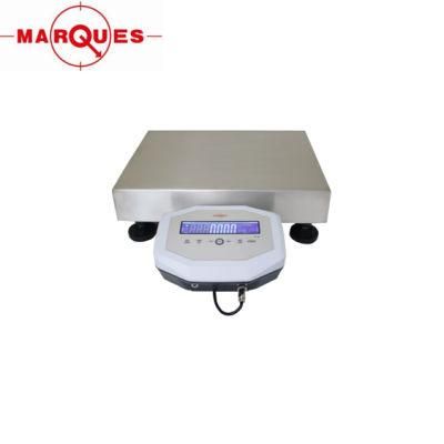 LCD Display Stainless Steel Electronic Weighing Waterproof Platform Scale 60kg with RS232 Port