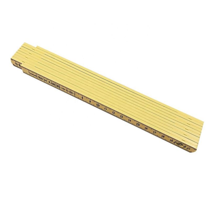 2m Yellow Folding Carpenter Yardstick with Pin