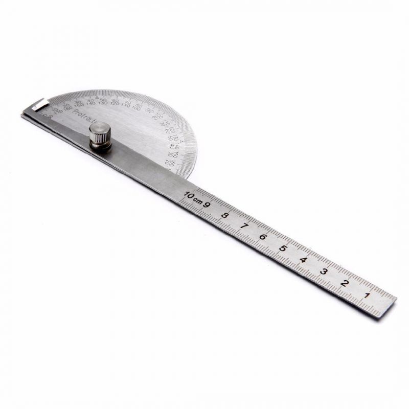 1PC 180 Degree Protractor Angle Ruler Stainless Steel Measuring Tool 198X53X14mm for Woodworking