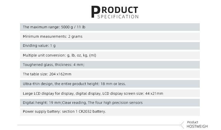 5kg Large LCD Design Electronic Digital Weighing Kitchen Scale