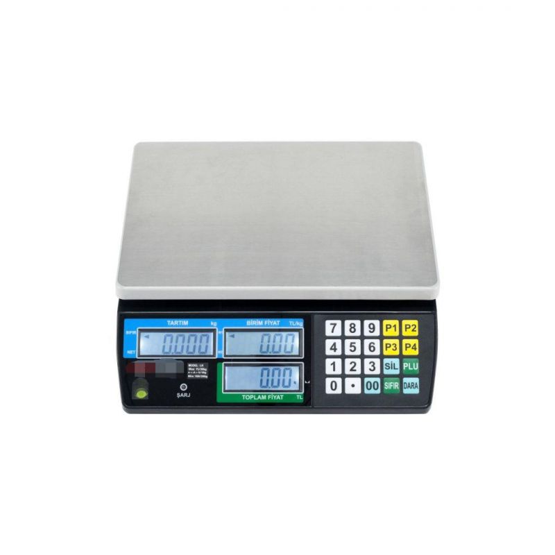 OIML Electronic Price Computing Digital Scale with Large Platter
