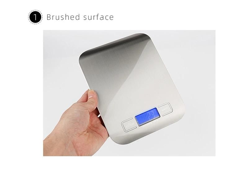 5kg Hot Sale Stainless Steel Kitchen Scales Digital Household Weighing Scale