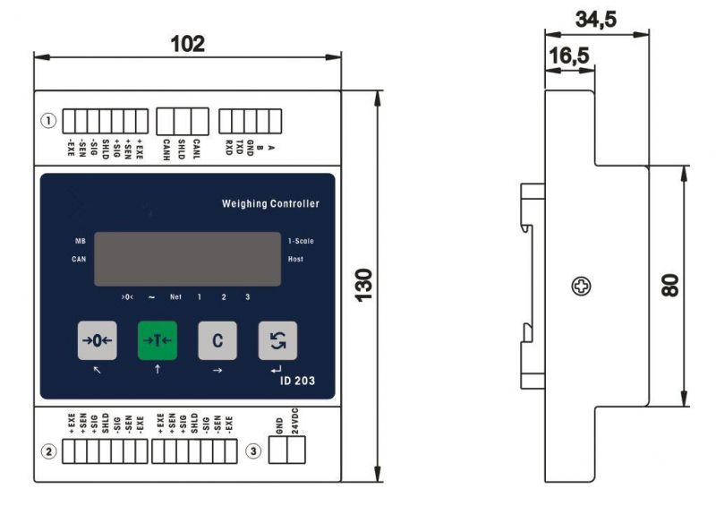 Three Channels Weighing Indicator (B-ID203)