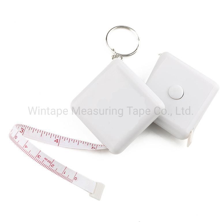 60inch Square Shape Tape Measure Keychain