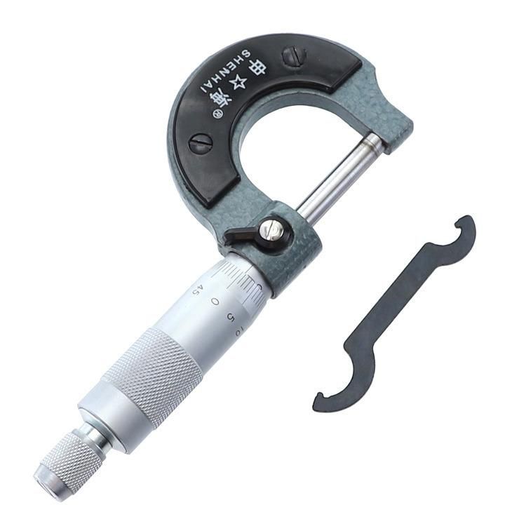 Outer Diameter Micrometer 0-25mm 0.01mm Metric High-Precision Flat Head Screw Micrometer Outer Diameter Centimeter