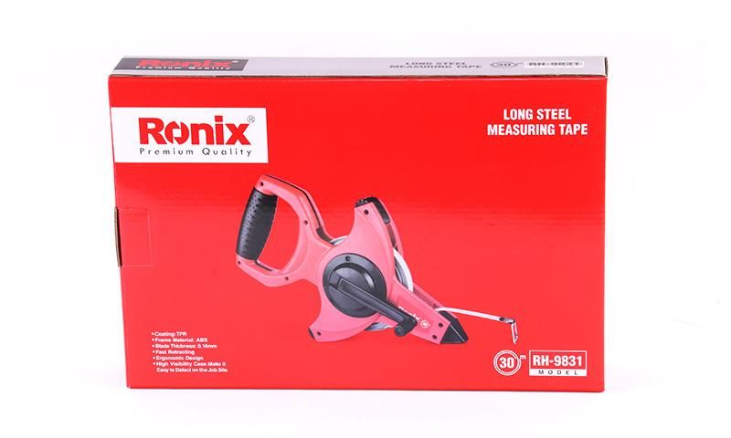 Ronix Measuring Tool Model Rh-9831 30m Clear Printing Steel Measuring Tape