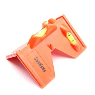 Wholesale Post Spirit Level Fixed Corner Style Orange ABS Magnetic Spirit Level with 3 Bubbles