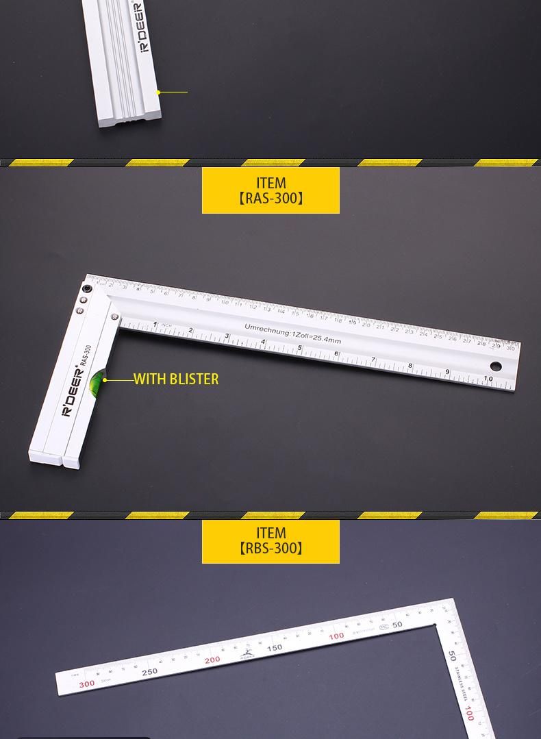 300mm Aluminum and Steel Square with Blisters