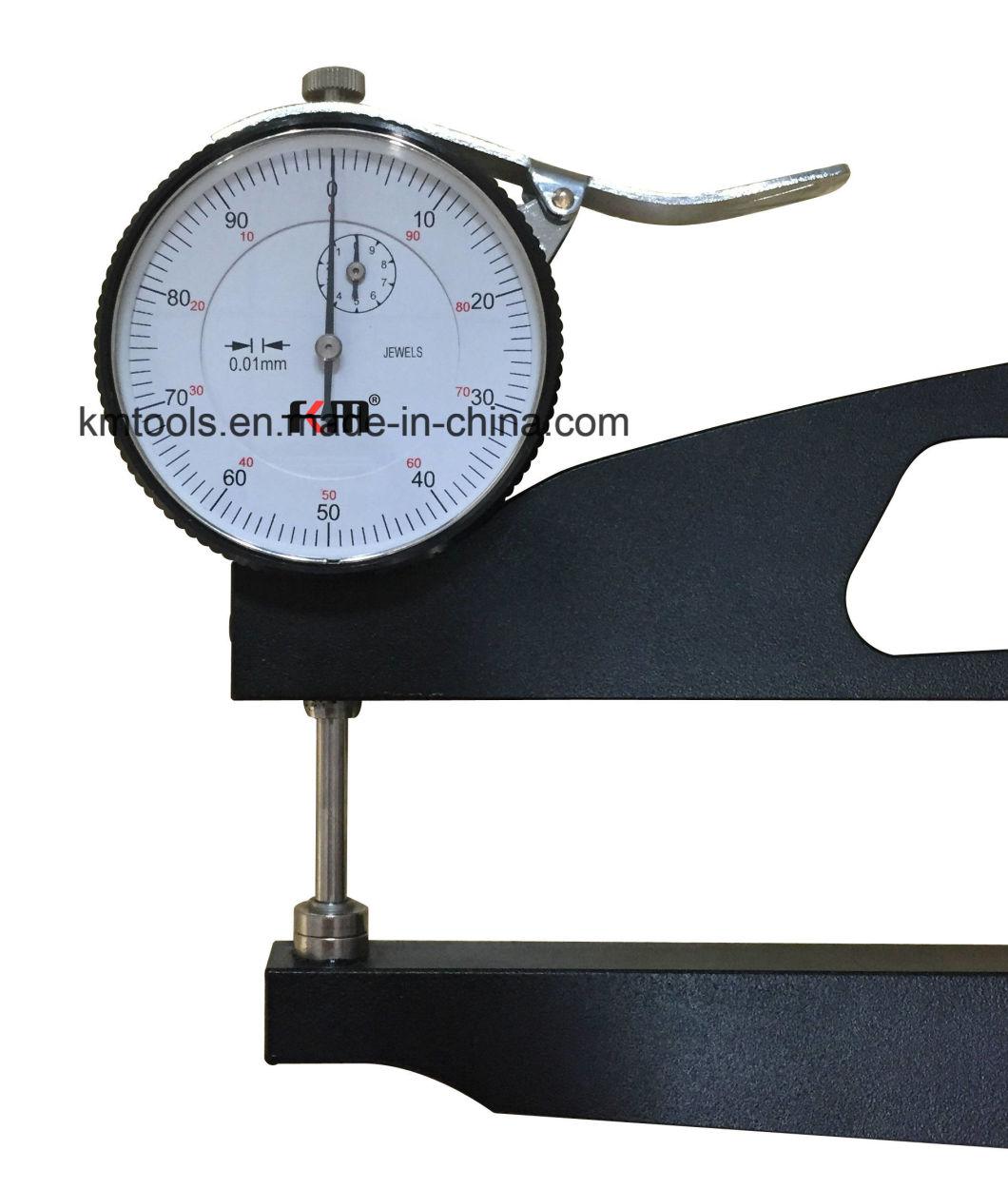 0-10mm Deep Throat Thickness Gauge with 300mm Measuring Depth