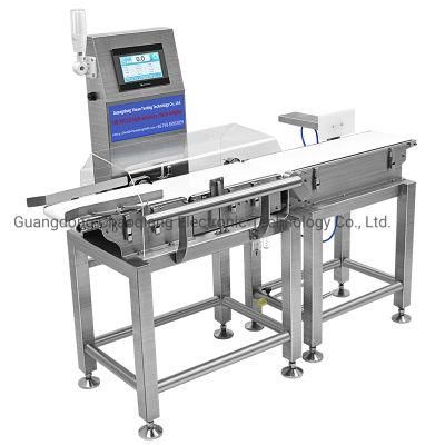 Automatic Weight Checker Machine in Production Line with Conveyor Belt